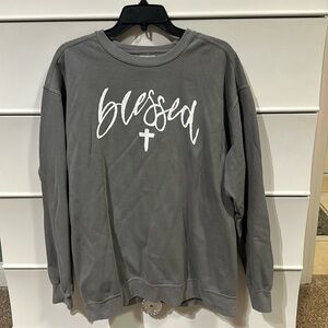 Comfort Colors “Blessed” Sweatshirt- Large